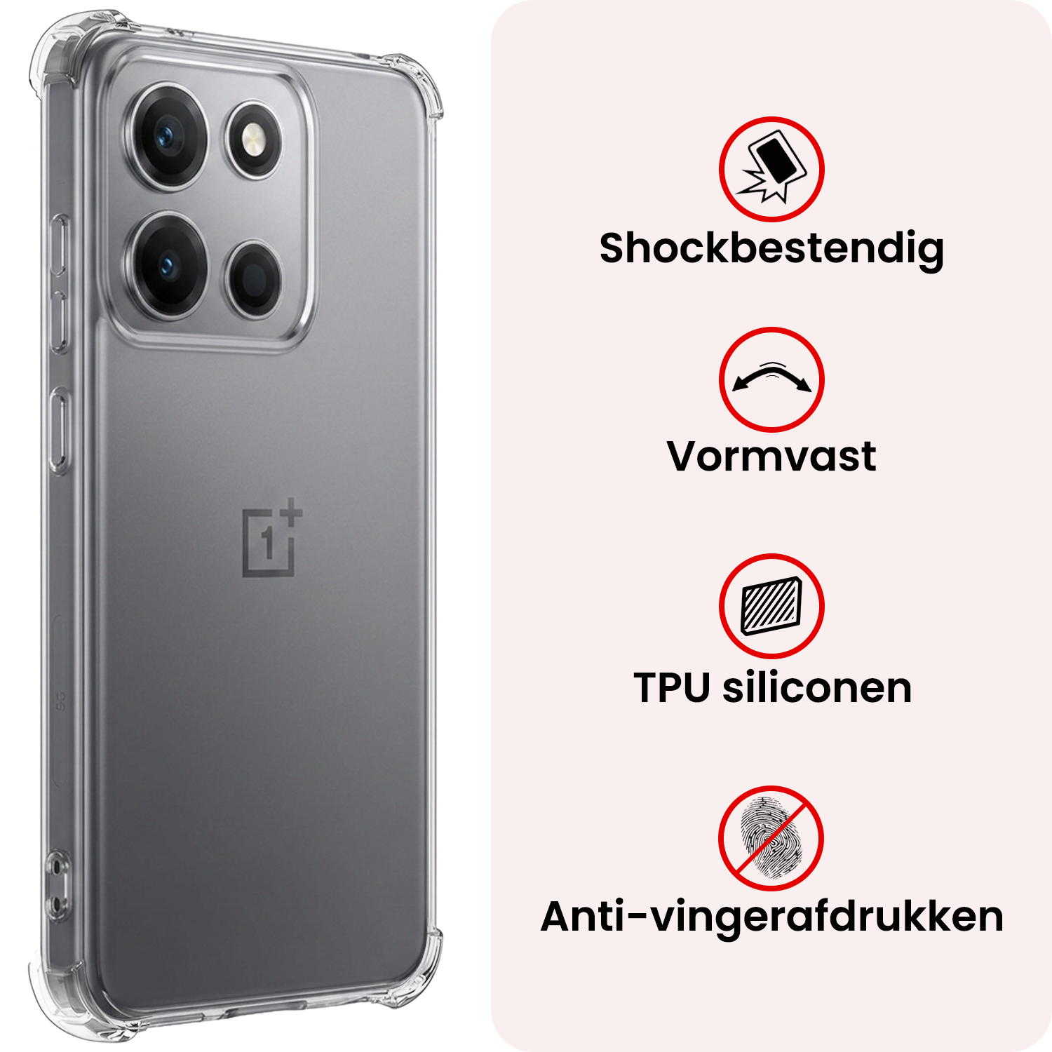 NoXx NoXx OnePlus Nord 6 Hoesje Shockproof - Transparant