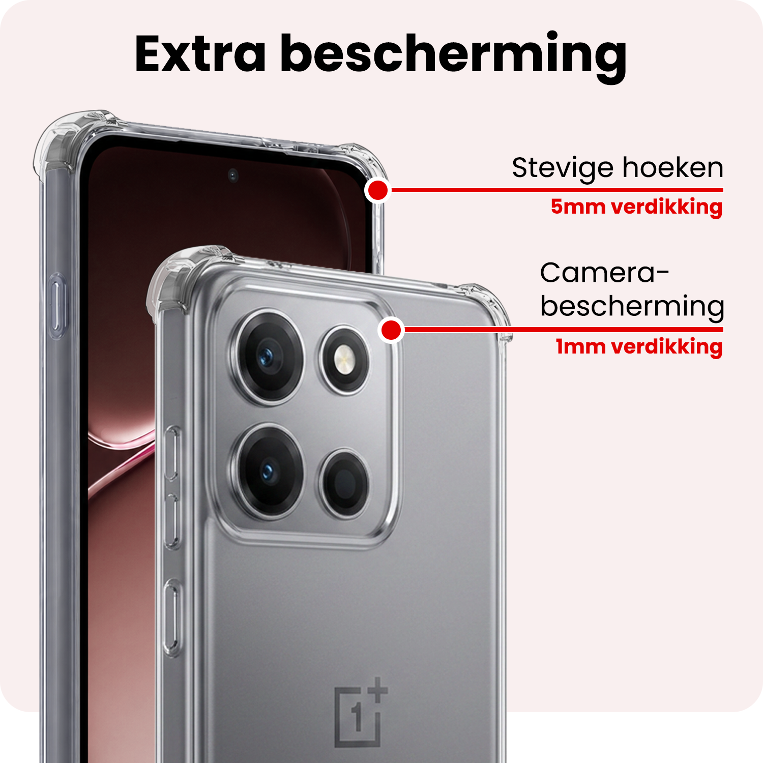 NoXx NoXx OnePlus Nord 6 Hoesje Shockproof - Transparant