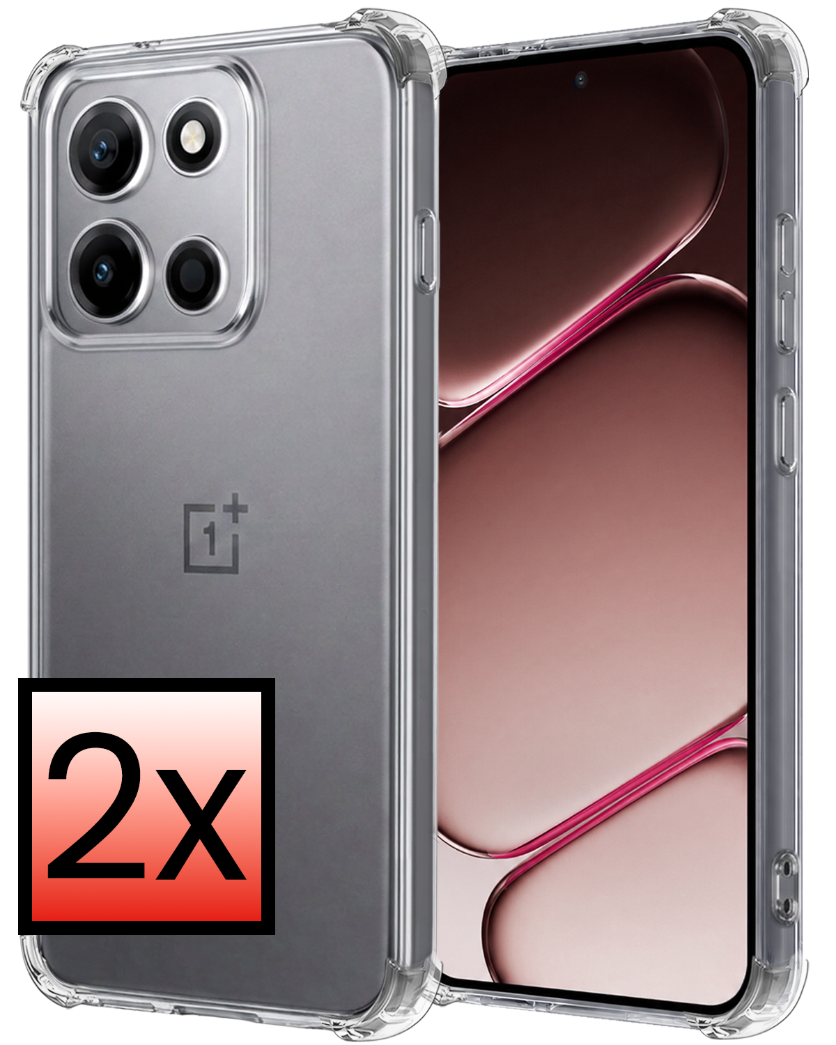 NoXx NoXx OnePlus Nord 6 Hoesje Shockproof - Transparant - 2 PACK