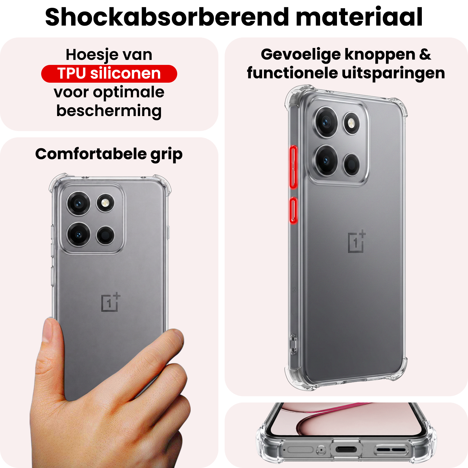 NoXx NoXx OnePlus Nord 6 Hoesje Shockproof Met Screenprotector