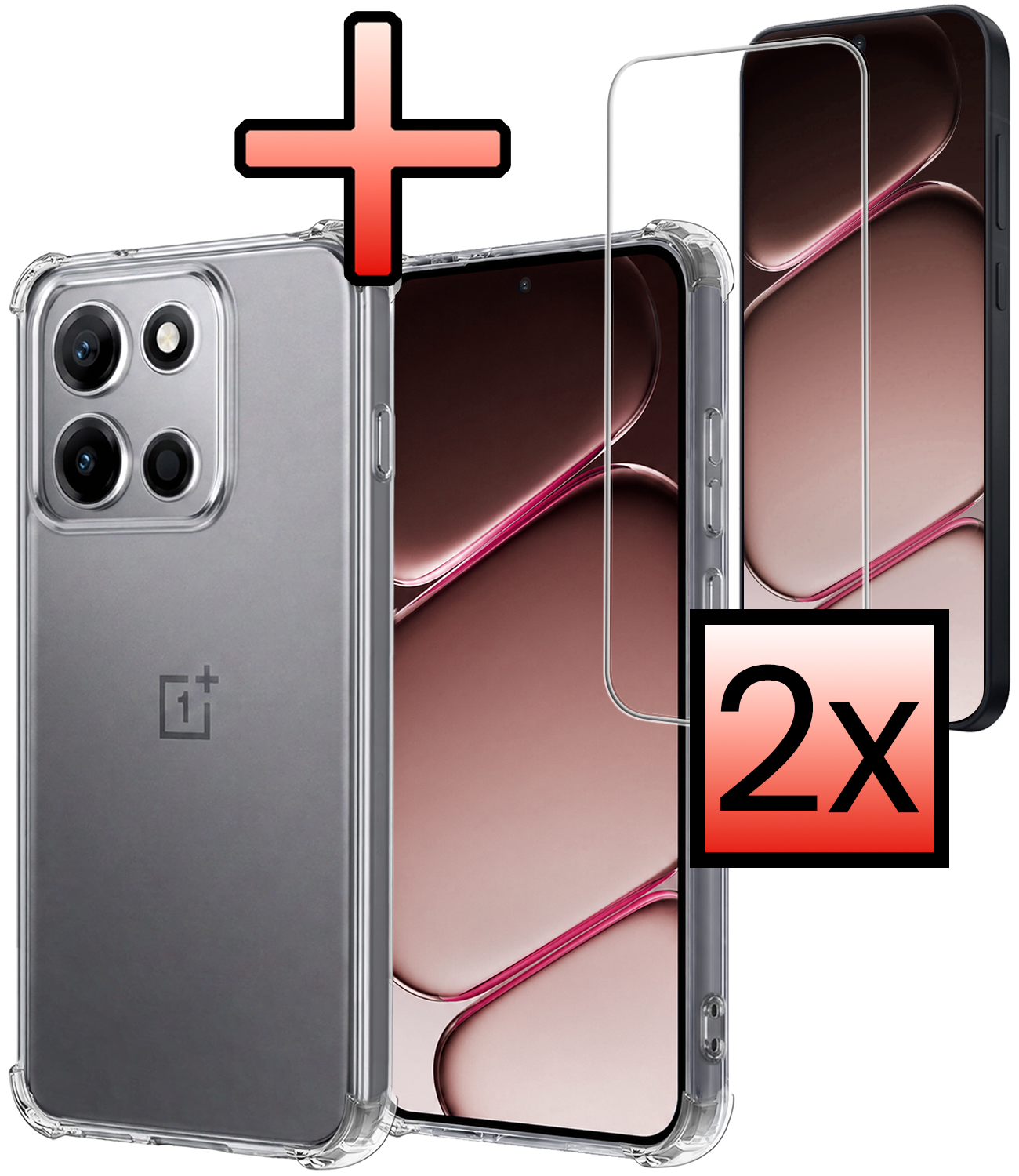 NoXx NoXx OnePlus Nord 6 Hoesje Shockproof Met 2x Screenprotector