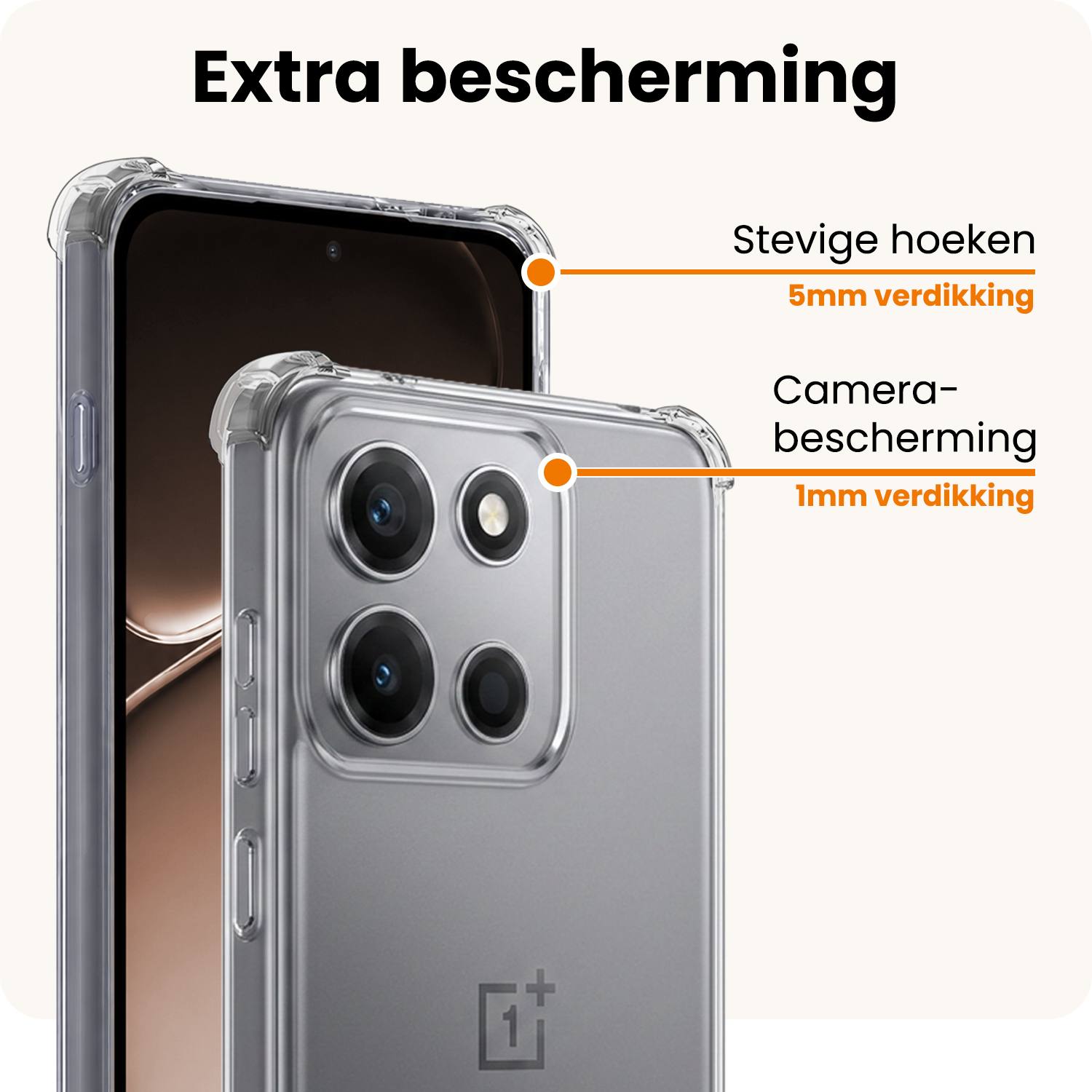 Nomfy Nomfy OnePlus Nord 6 Hoesje Shockproof - Transparant