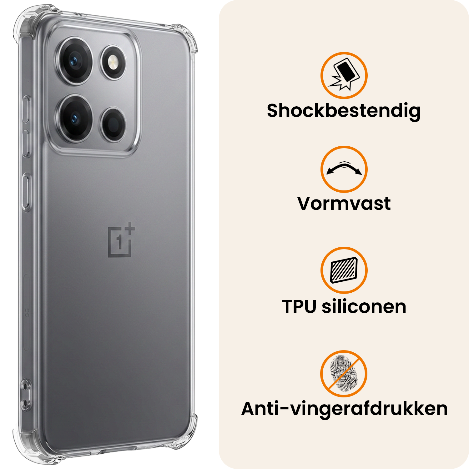 Nomfy Nomfy OnePlus Nord 6 Hoesje Shockproof Met 2x Screenprotector