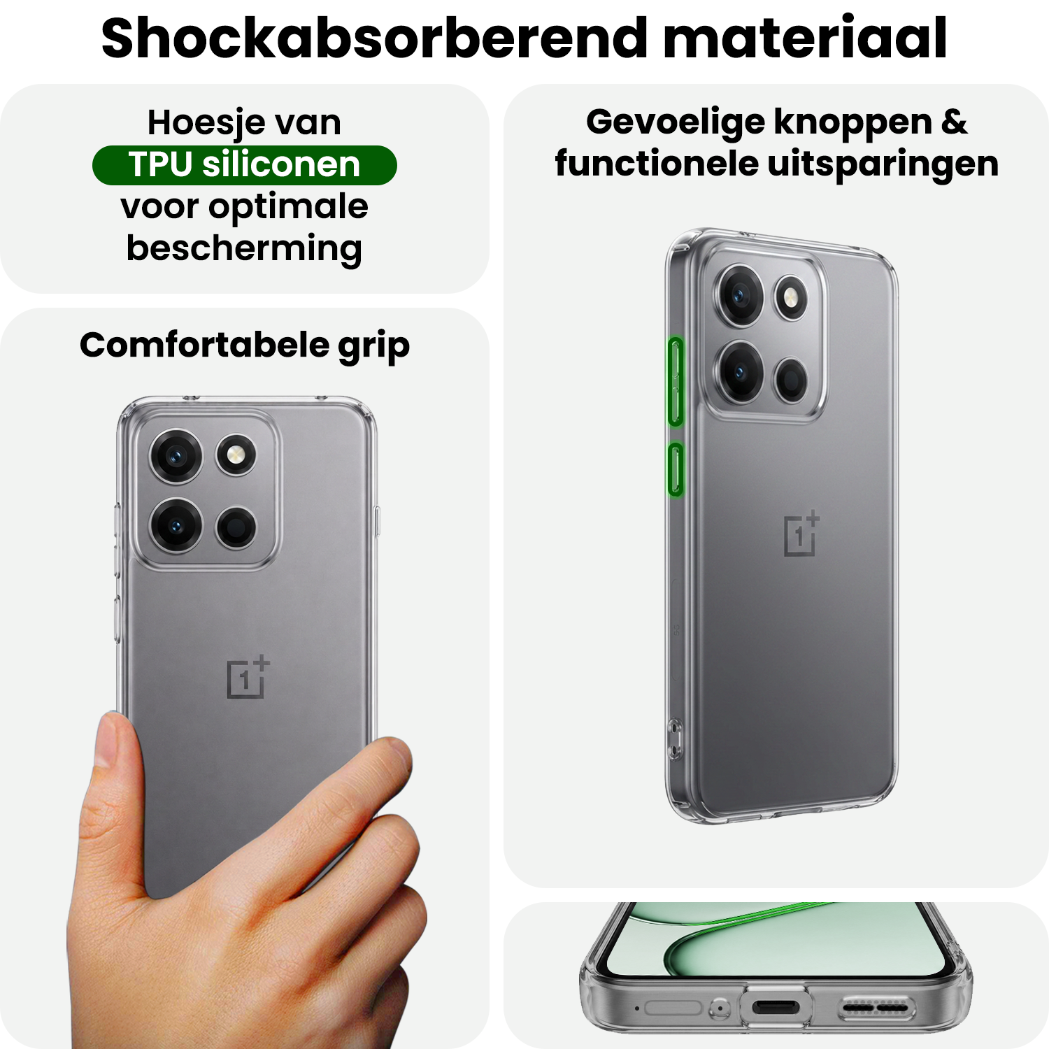 BASEY. BASEY. OnePlus Nord 6 Hoesje Siliconen - Transparant - 2 PACK