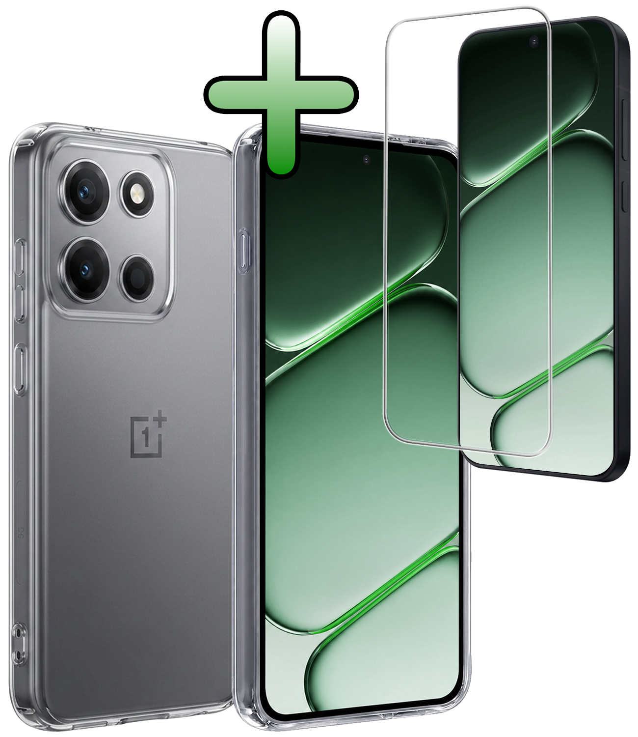 BASEY. BASEY. OnePlus Nord 6 Hoesje Siliconen Met Screenprotector - Transparant