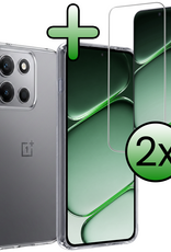BASEY. BASEY. OnePlus Nord 6 Hoesje Siliconen Met 2x Screenprotector - Transparant