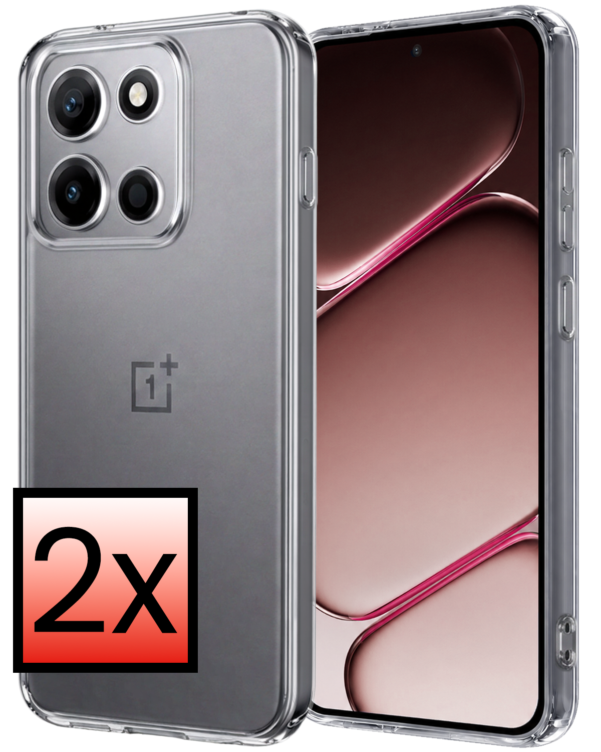 NoXx NoXx OnePlus Nord 6 Hoesje Siliconen - Transparant - 2 PACK