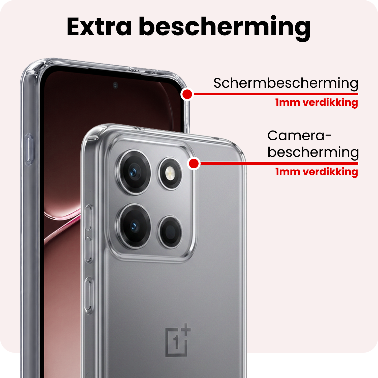 NoXx NoXx OnePlus Nord 6 Hoesje Siliconen - Transparant - 2 PACK