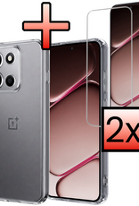 NoXx NoXx OnePlus Nord 6 Hoesje Siliconen Met 2x Screenprotector - Transparant