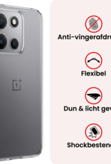 NoXx NoXx OnePlus Nord 6 Hoesje Siliconen Met 2x Screenprotector - Transparant