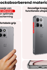 NoXx NoXx OnePlus Nord 6 Hoesje Siliconen Met 2x Screenprotector - Transparant