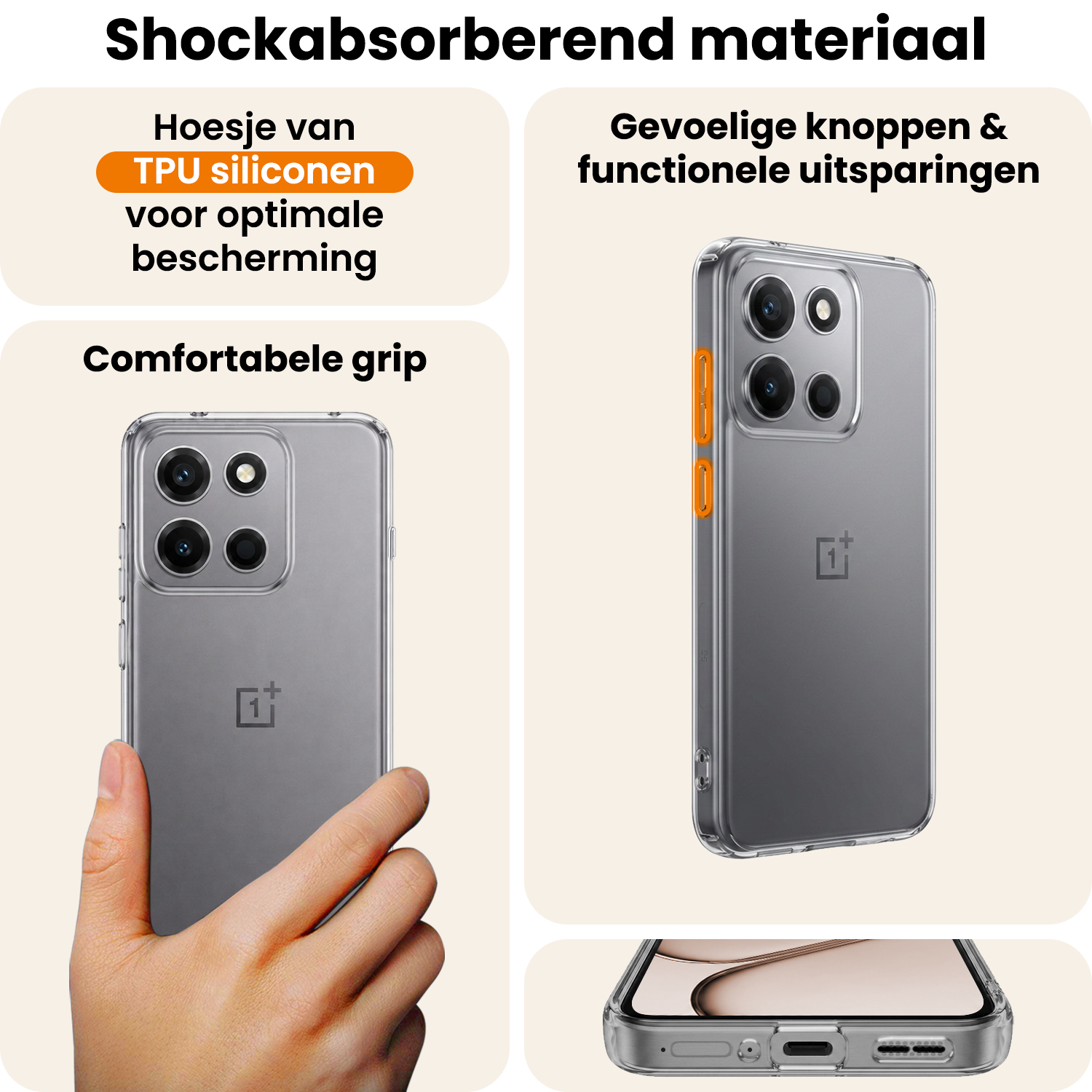 Nomfy Nomfy OnePlus Nord 6 Hoesje Siliconen - Transparant