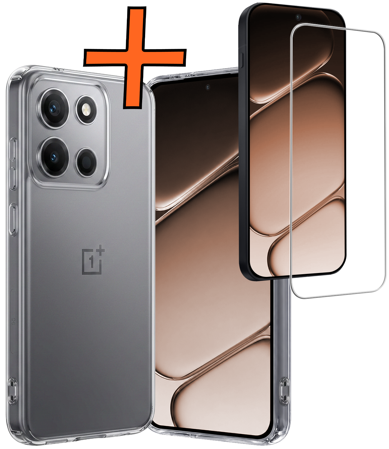 Nomfy Nomfy OnePlus Nord 6 Hoesje Siliconen Met Screenprotector - Transparant