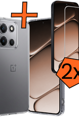 Nomfy Nomfy OnePlus Nord 6 Hoesje Siliconen Met 2x Screenprotector - Transparant