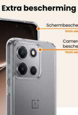 Nomfy Nomfy OnePlus Nord 6 Hoesje Siliconen Met 2x Screenprotector - Transparant