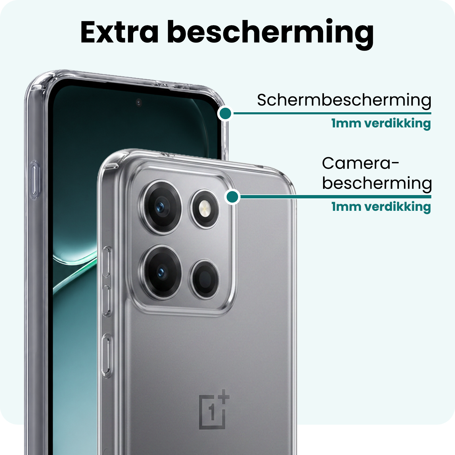 Forterra Forterra OnePlus Nord 6 Hoesje Siliconen - Transparant
