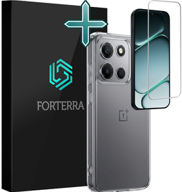 Forterra Forterra OnePlus Nord 6 Hoesje Siliconen Met Screenprotector - Transparant
