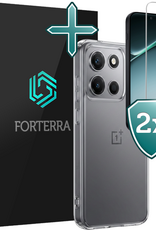 Forterra Forterra OnePlus Nord 6 Hoesje Siliconen Met 2x Screenprotector - Transparant