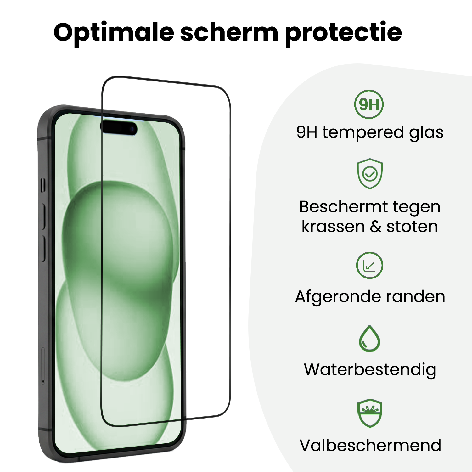 BASEY. BASEY. iPhone 15 Screenprotector Perfect Fit Kit - 2 PACK