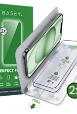 BASEY. BASEY. iPhone 15 Screenprotector Perfect Fit Kit - 2 PACK