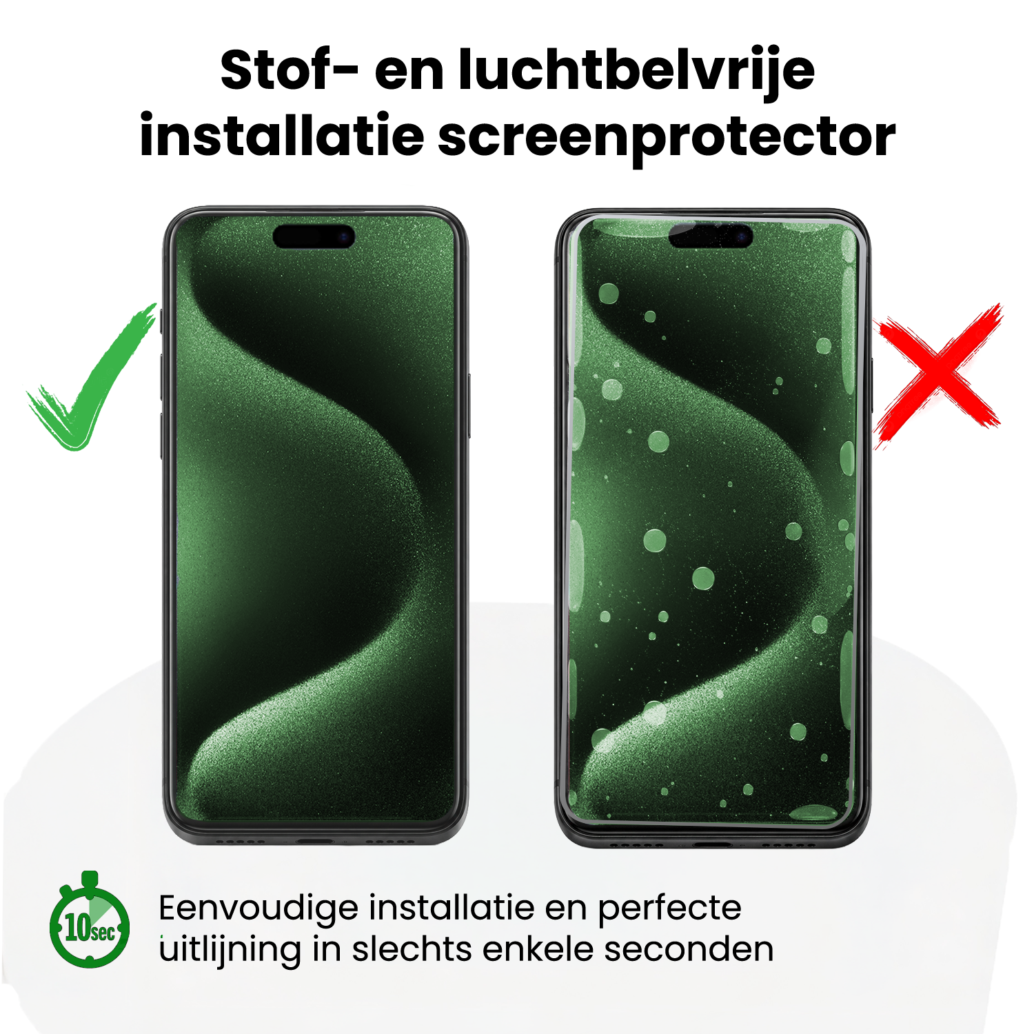 BASEY. BASEY. iPhone 15 Pro Max Screenprotector Perfect Fit Kit - 2 PACK