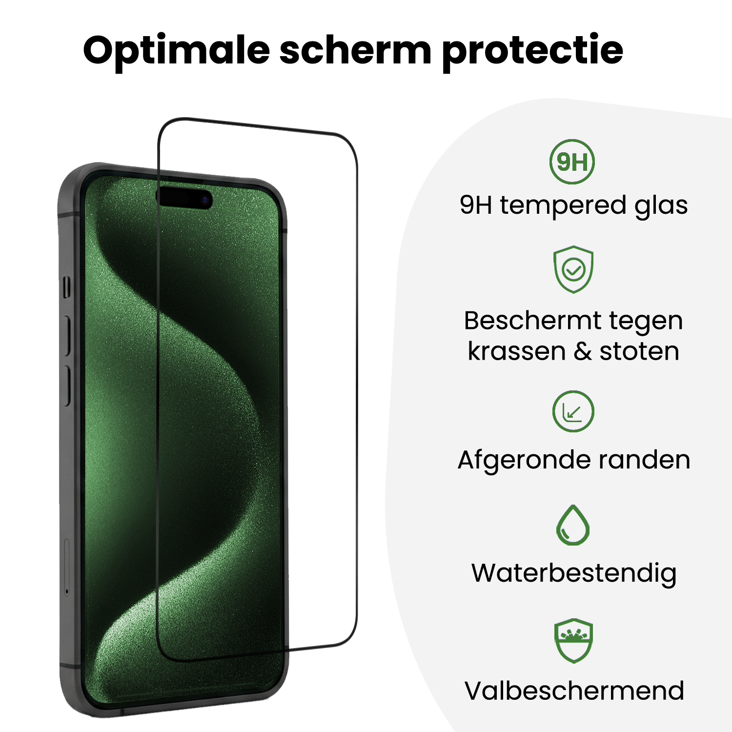 BASEY. BASEY. iPhone 15 Pro Max Screenprotector Perfect Fit Kit - 2 PACK