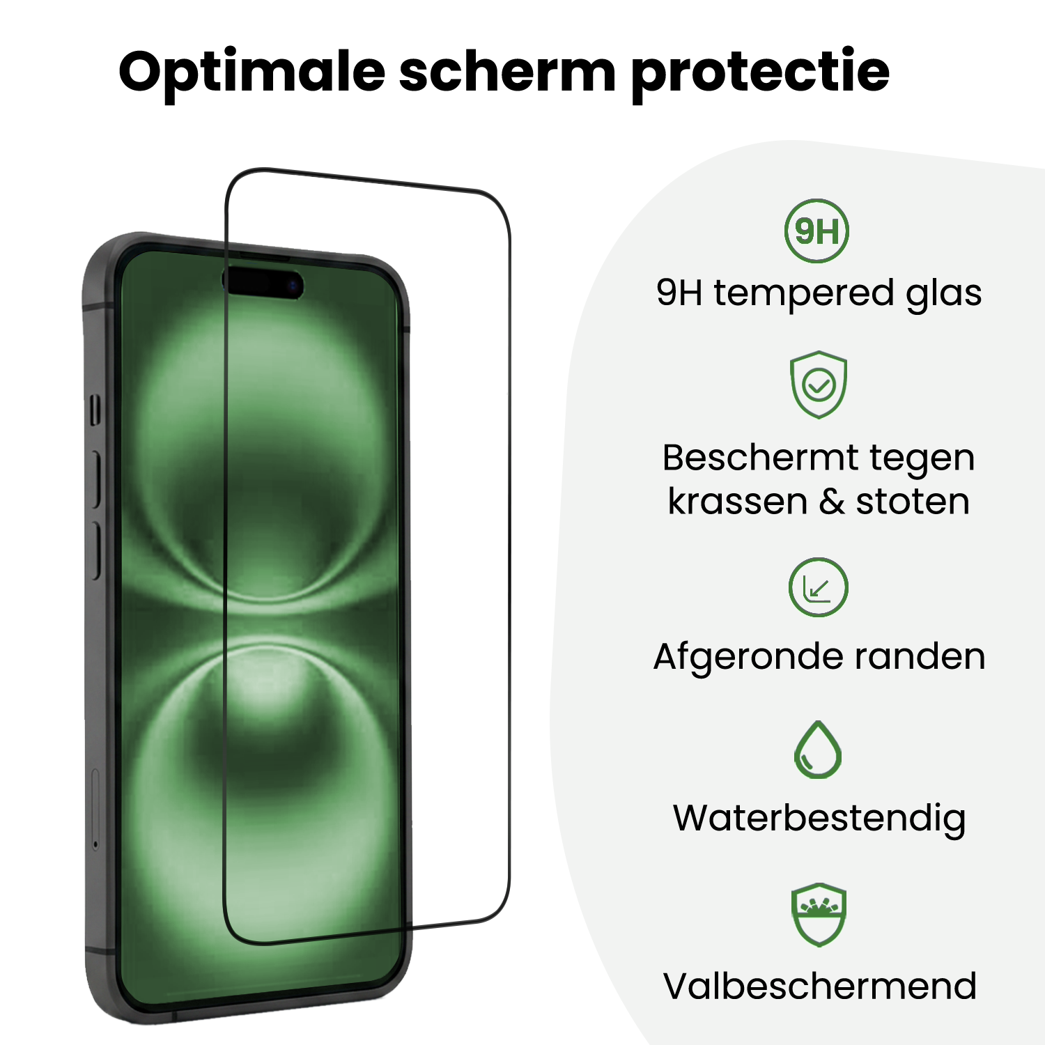 BASEY. BASEY. iPhone 16 Screenprotector Perfect Fit Kit - 2 PACK