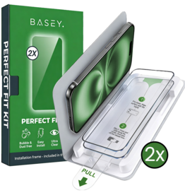 BASEY. BASEY. iPhone 16 Screenprotector Perfect Fit Kit - 2 PACK
