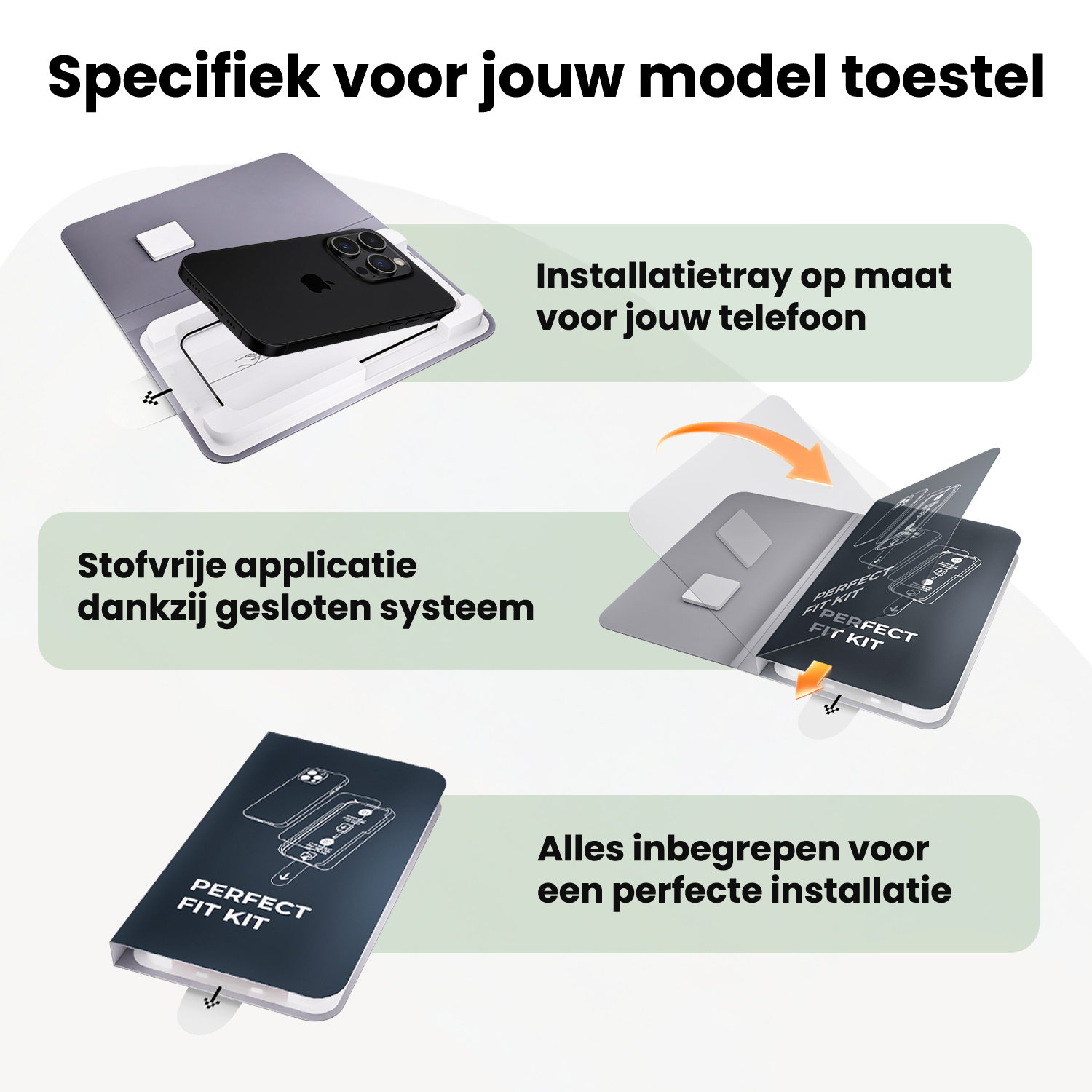 BASEY. BASEY. iPhone 16 Pro Max Screenprotector Perfect Fit Kit - 2 PACK