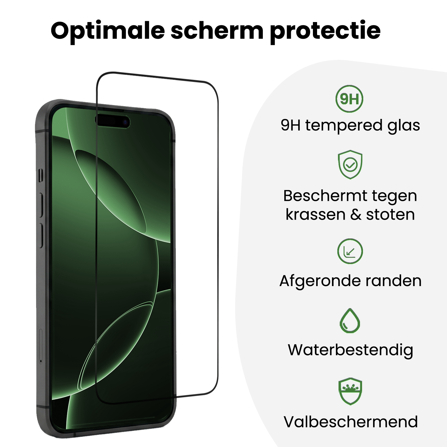 BASEY. BASEY. iPhone 16 Pro Max Screenprotector Perfect Fit Kit - 2 PACK