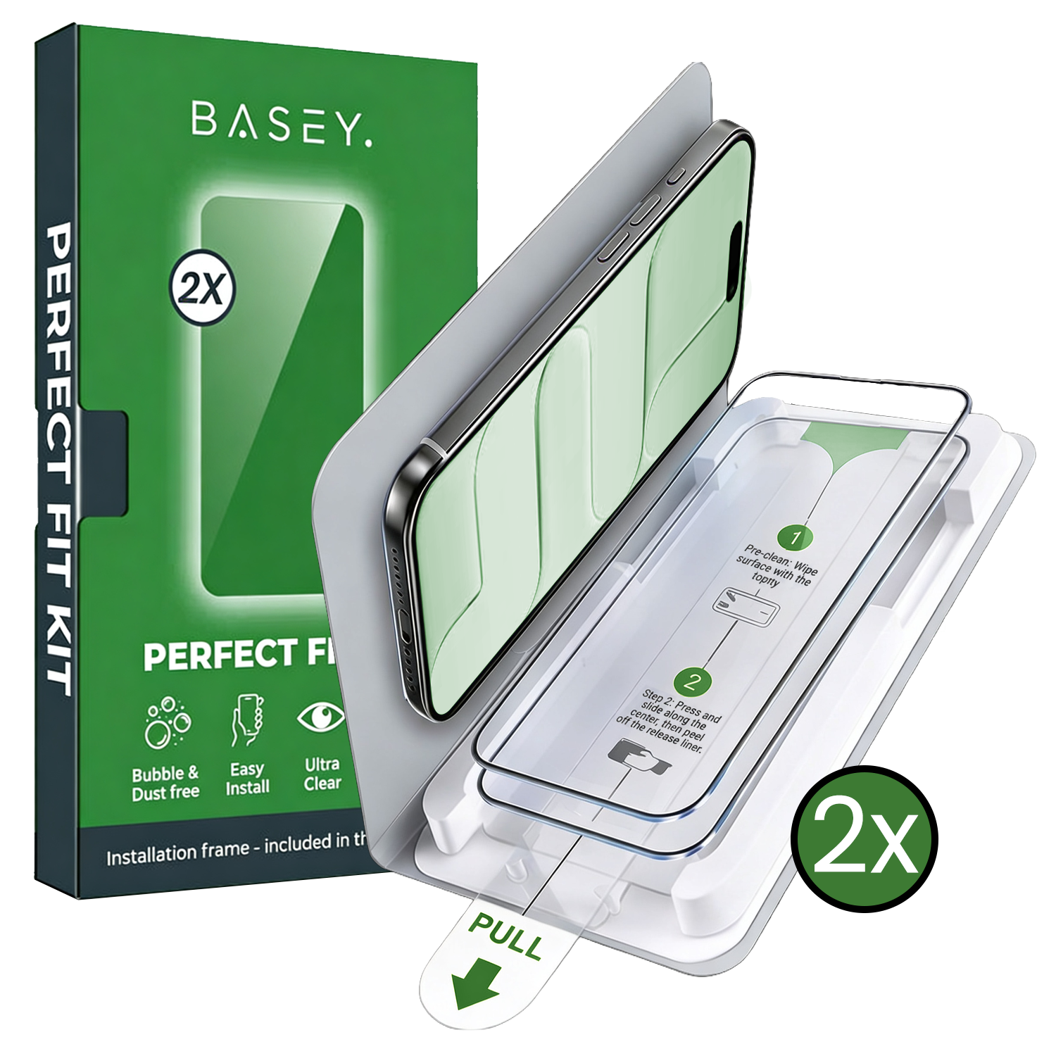 BASEY. BASEY. iPhone Air Screenprotector Perfect Fit Kit - 2 PACK