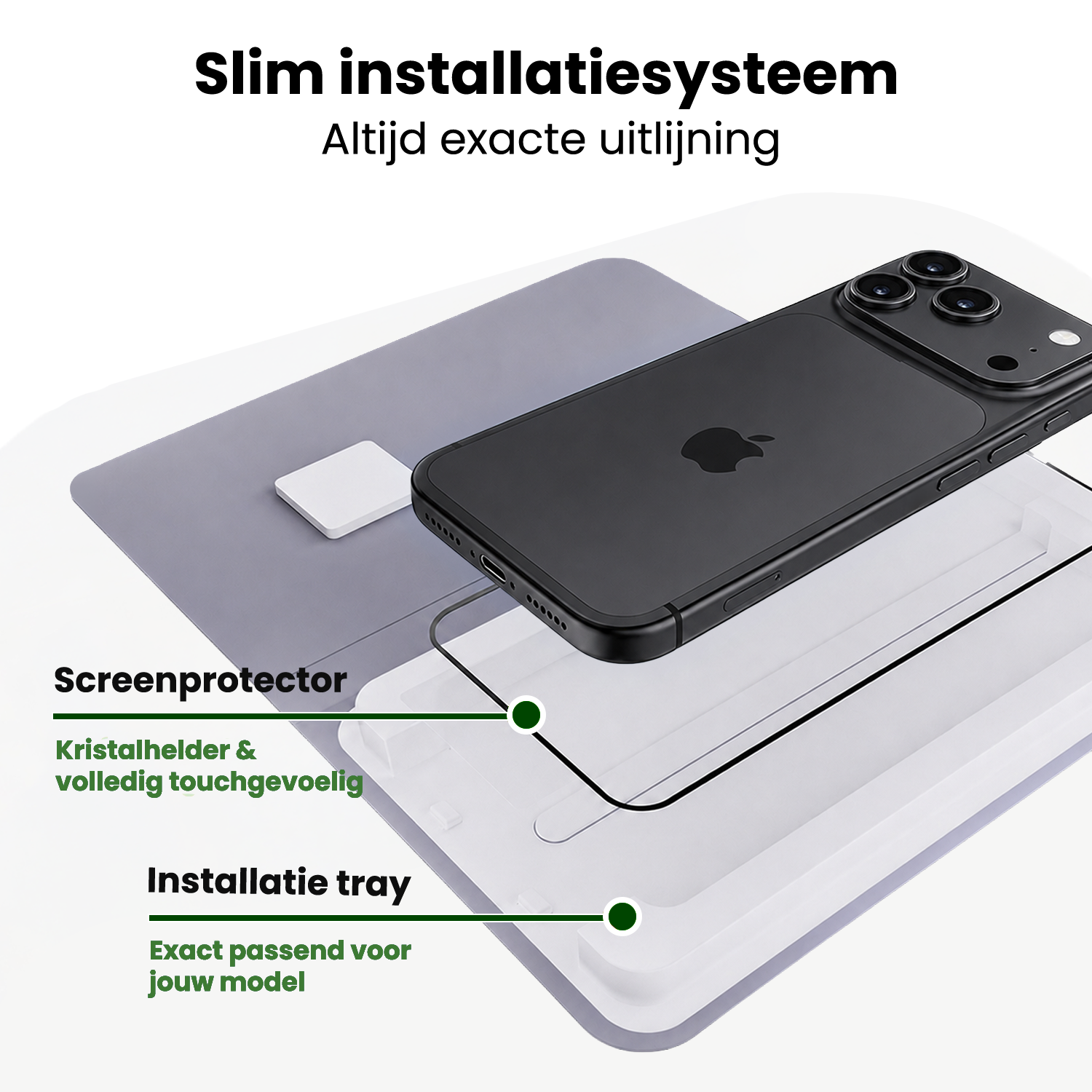 BASEY. BASEY. iPhone 17 Pro Screenprotector Perfect Fit Kit - 2 PACK