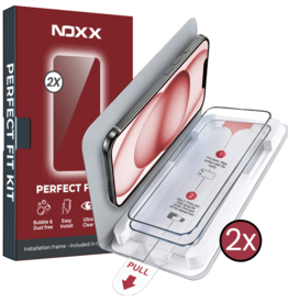 NoXx NoXx iPhone 15 Screenprotector Perfect Fit Kit - 2 PACK