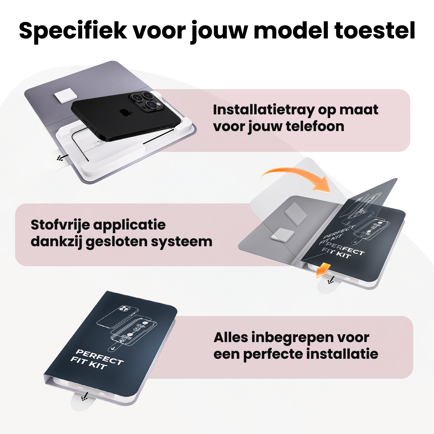 NoXx NoXx iPhone 15 Pro Screenprotector Perfect Fit Kit - 2 PACK