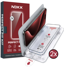 NoXx NoXx iPhone 15 Pro Screenprotector Perfect Fit Kit - 2 PACK