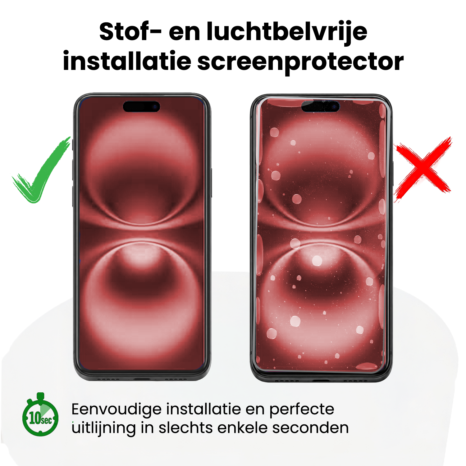 NoXx NoXx iPhone 16 Screenprotector Perfect Fit Kit - 2 PACK