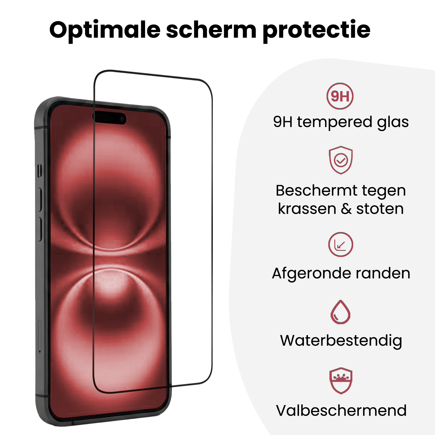 NoXx NoXx iPhone 16 Plus Screenprotector Perfect Fit Kit - 2 PACK