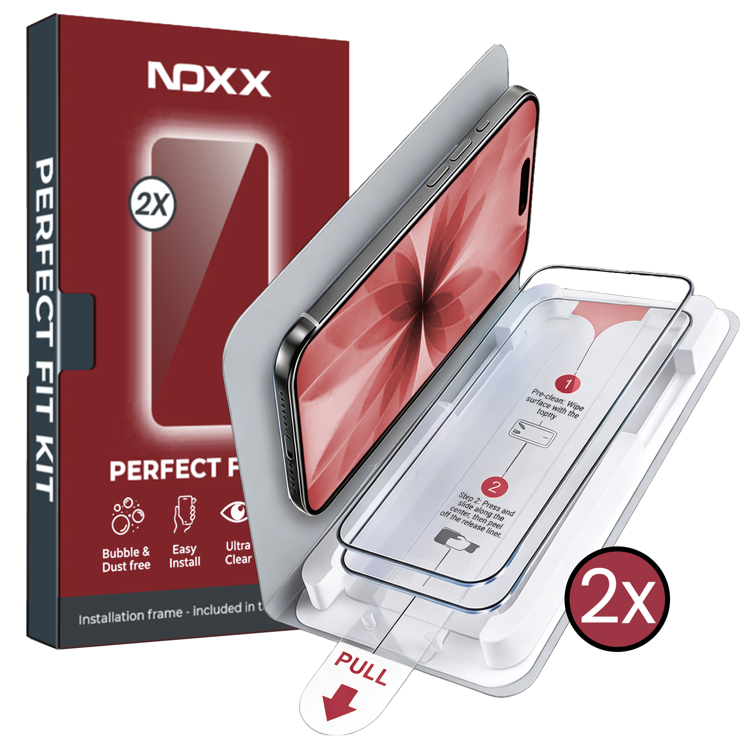 NoXx NoXx iPhone 17 Screenprotector Perfect Fit Kit - 2 PACK