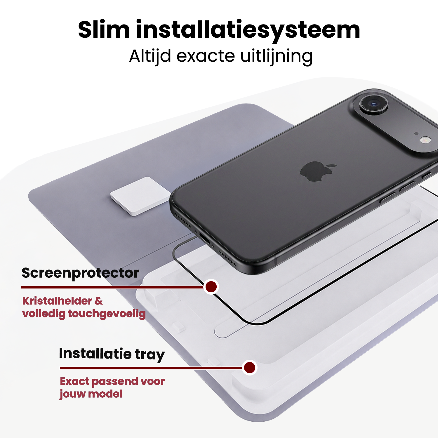 NoXx NoXx iPhone Air Screenprotector Perfect Fit Kit - 2 PACK