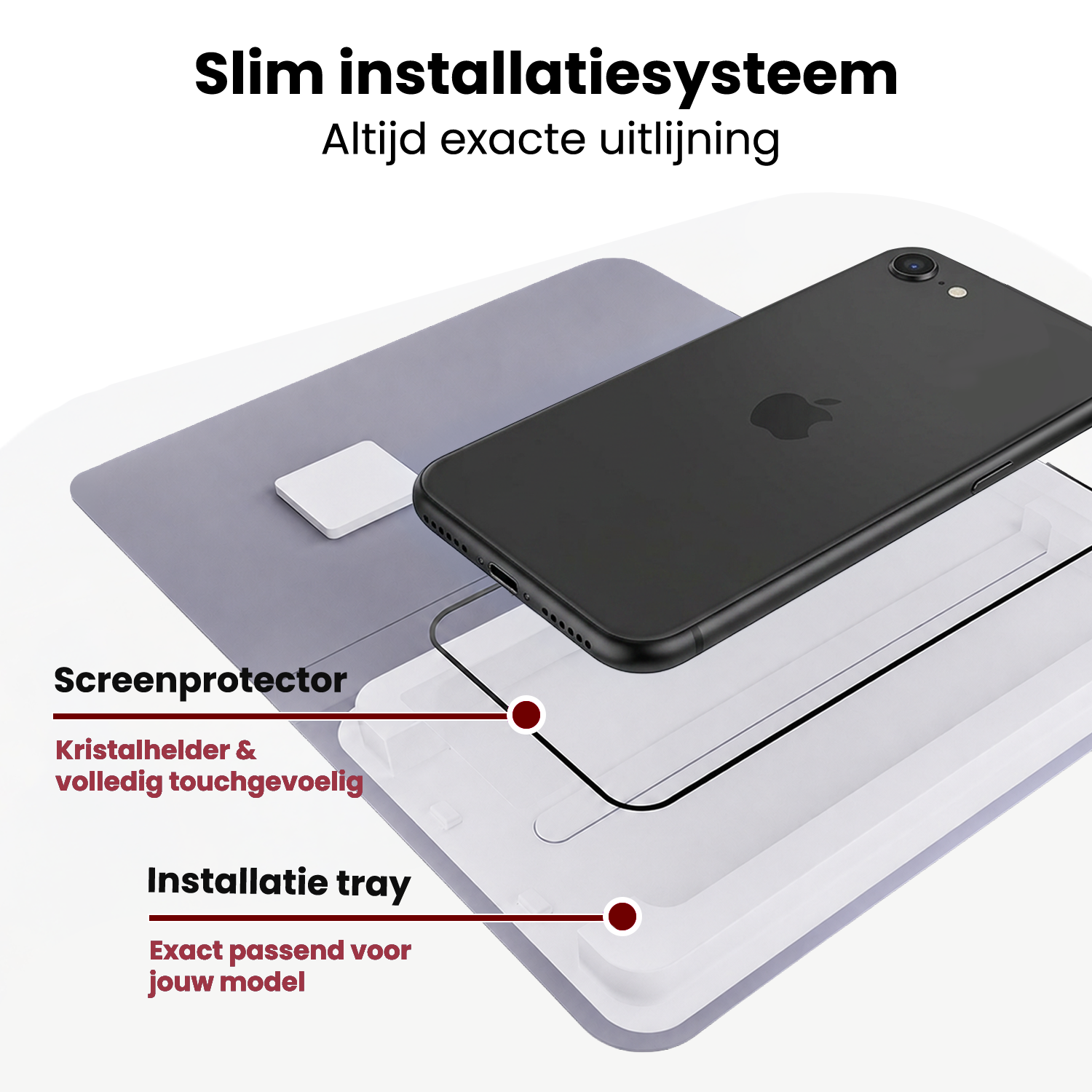 NoXx NoXx iPhone 17e Screenprotector Perfect Fit Kit - 2 PACK