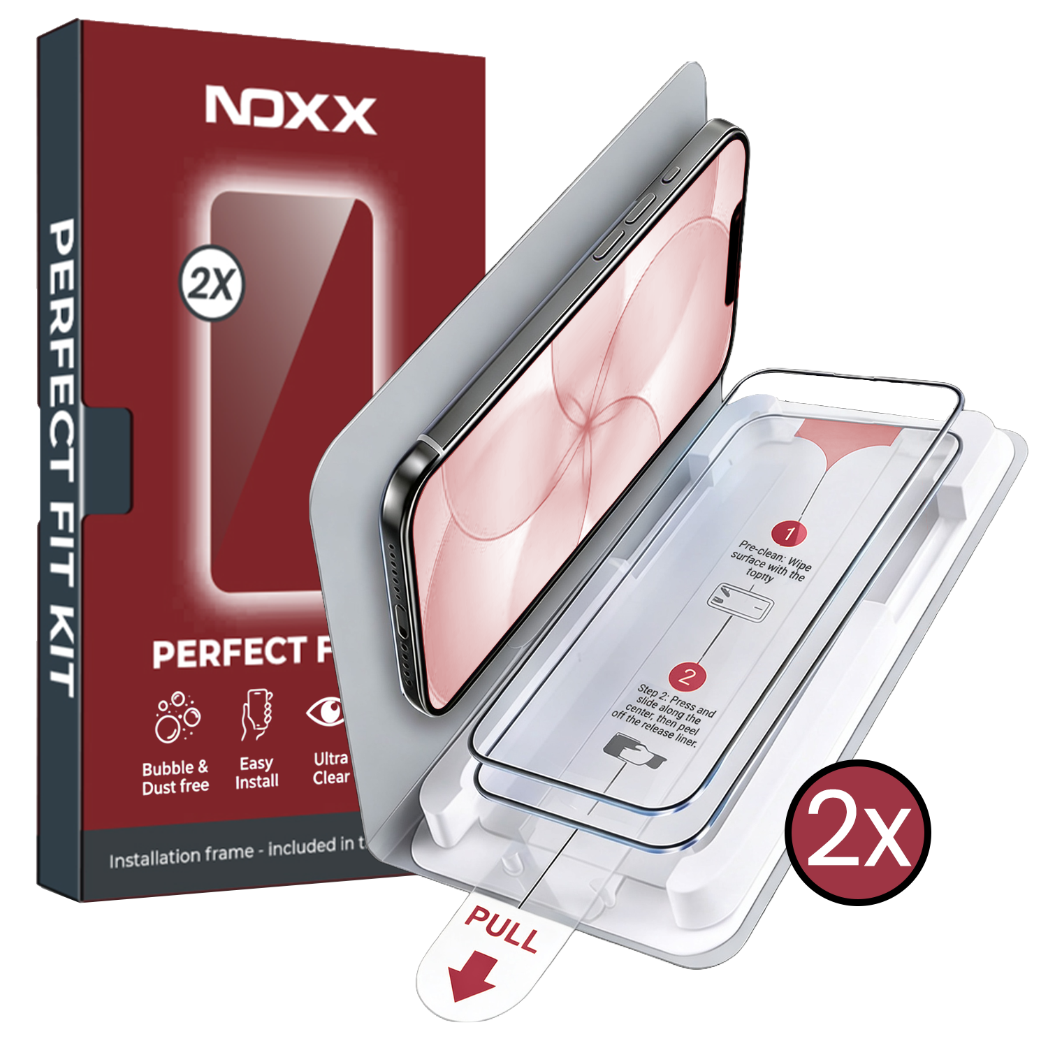 NoXx NoXx iPhone 17e Screenprotector Perfect Fit Kit - 2 PACK