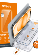 Nomfy Nomfy iPhone 15 Screenprotector Perfect Fit Kit - 2 PACK