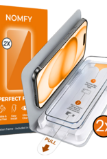 Nomfy Nomfy iPhone 15 Plus Screenprotector Perfect Fit Kit - 2 PACK