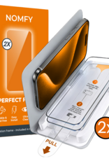 Nomfy Nomfy iPhone 15 Pro Max Screenprotector Perfect Fit Kit - 2 PACK