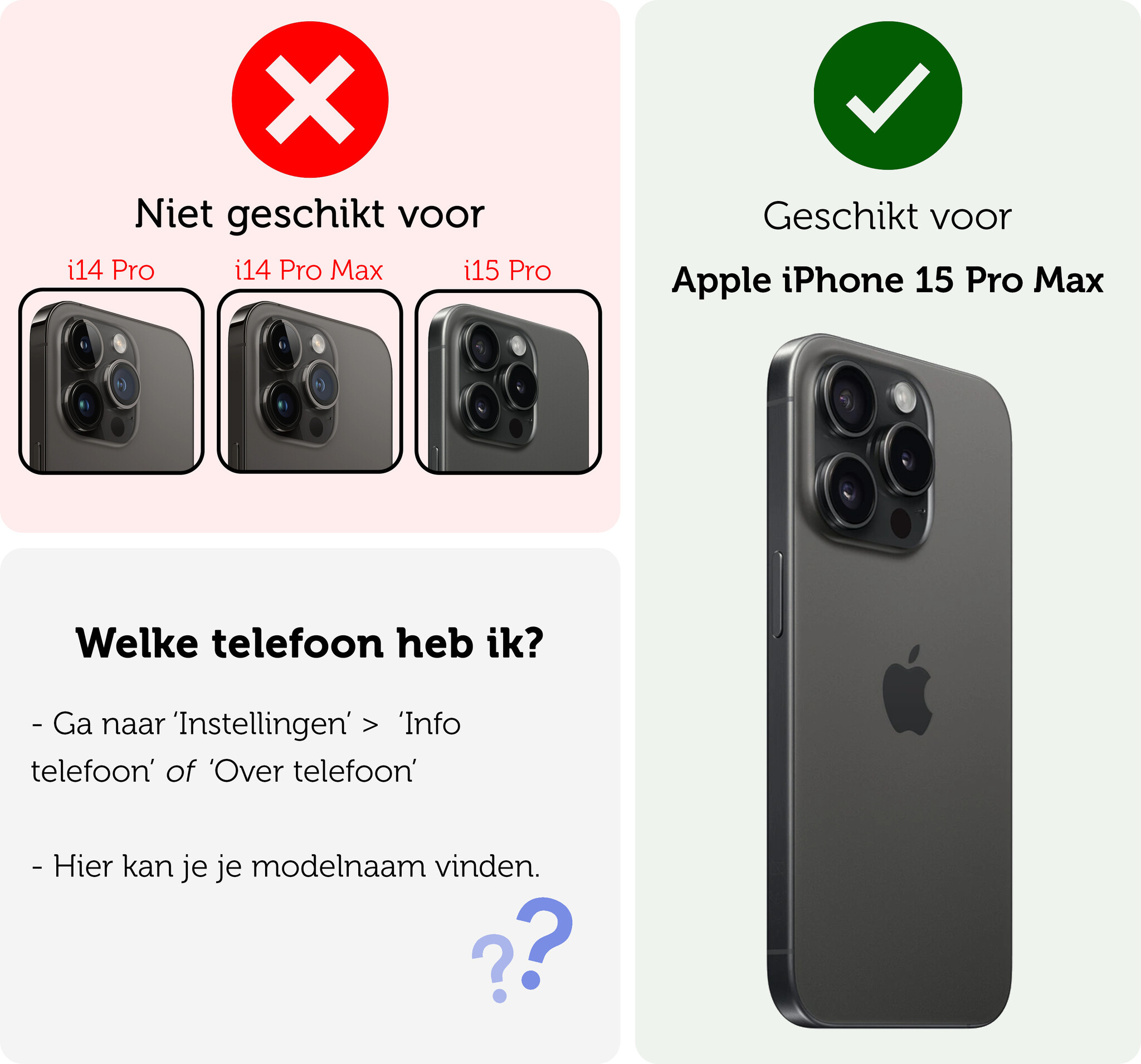 Nomfy Nomfy iPhone 15 Pro Max Screenprotector Perfect Fit Kit - 2 PACK