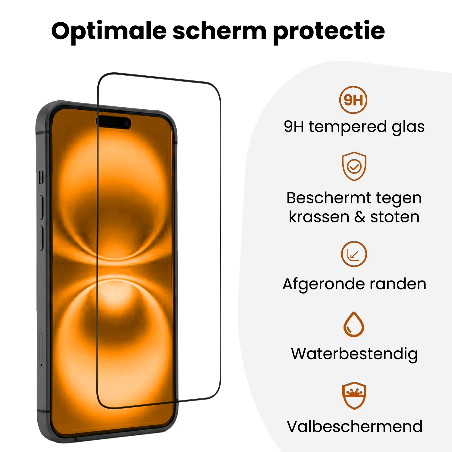 Nomfy Nomfy iPhone 16 Screenprotector Perfect Fit Kit - 2 PACK