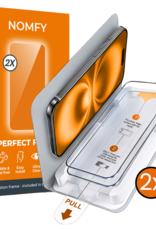 Nomfy Nomfy iPhone 16 Plus Screenprotector Perfect Fit Kit - 2 PACK