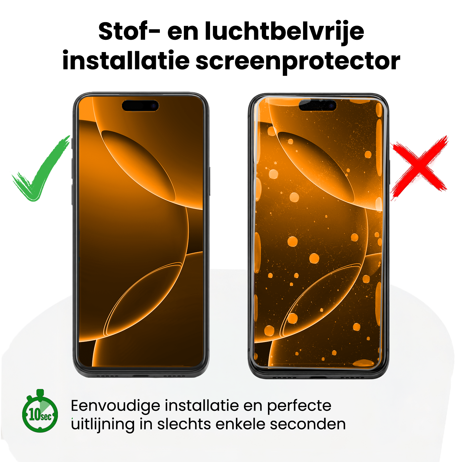 Nomfy Nomfy iPhone 16 Pro Screenprotector Perfect Fit Kit - 2 PACK