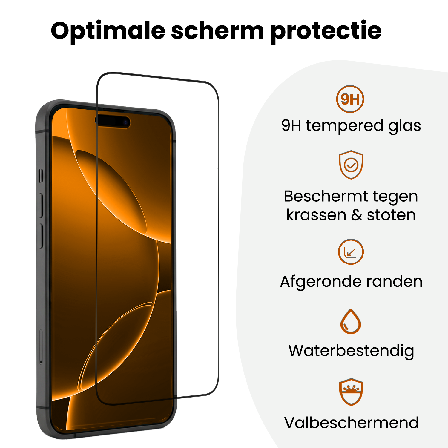 Nomfy Nomfy iPhone 16 Pro Screenprotector Perfect Fit Kit - 2 PACK