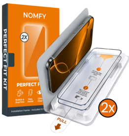 Nomfy Nomfy iPhone 16 Pro Max Screenprotector Perfect Fit Kit - 2 PACK
